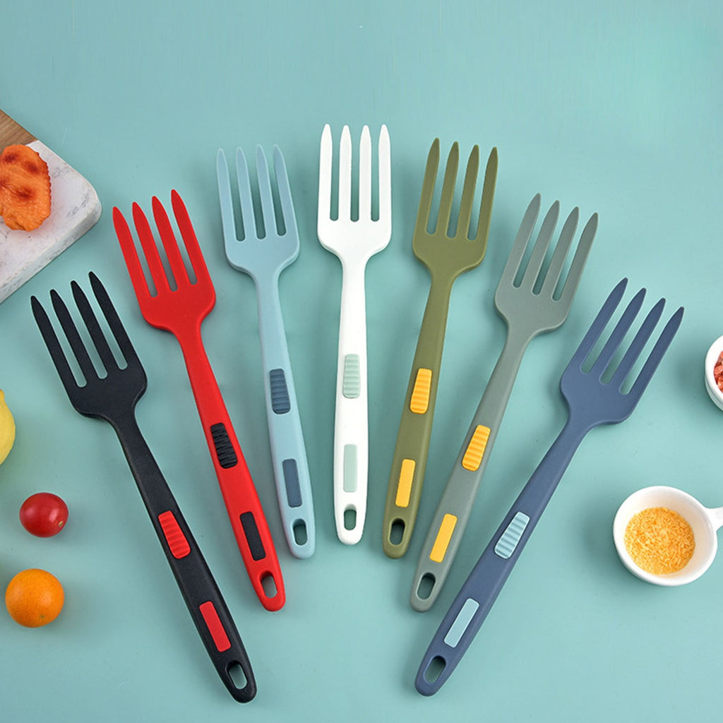 Clearance Sell！ Silicone Flexible fork Heat Cooking fork Tools Dishwasher Kitchen fork Kitchen Non Stick fork for Bak... - Image 4