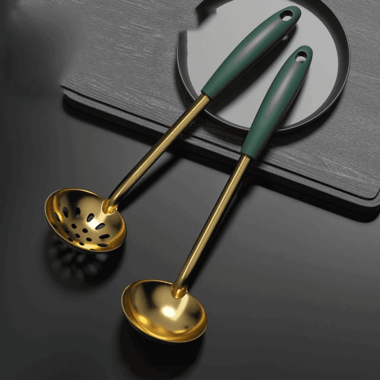 Wok Spatula Shovel Spoon Cooking Kitchen Tools Wok Ladle Skimmer Spoon Cooking Tools Utensil Set - Image 4