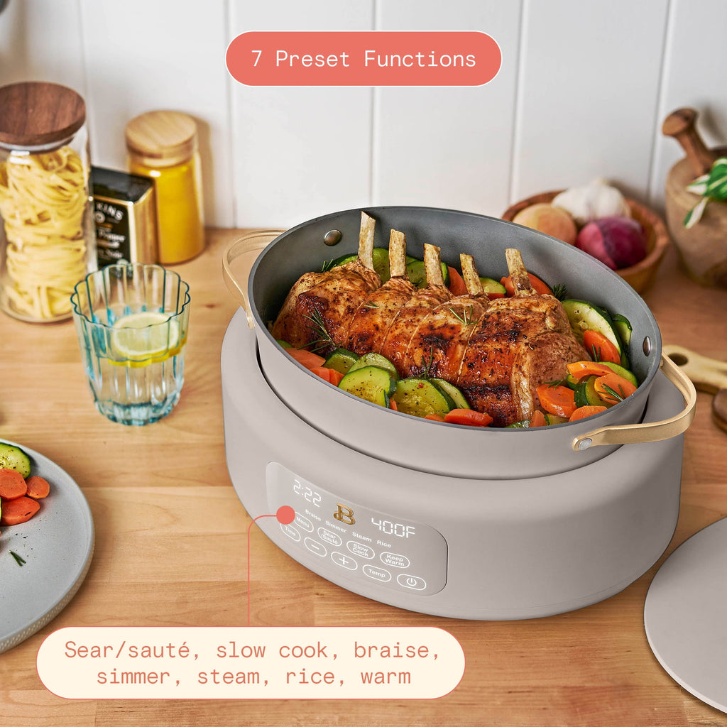 10 in 1, 6 Qt Electric Multi-Cooker, Porcini Taupe - Image 6