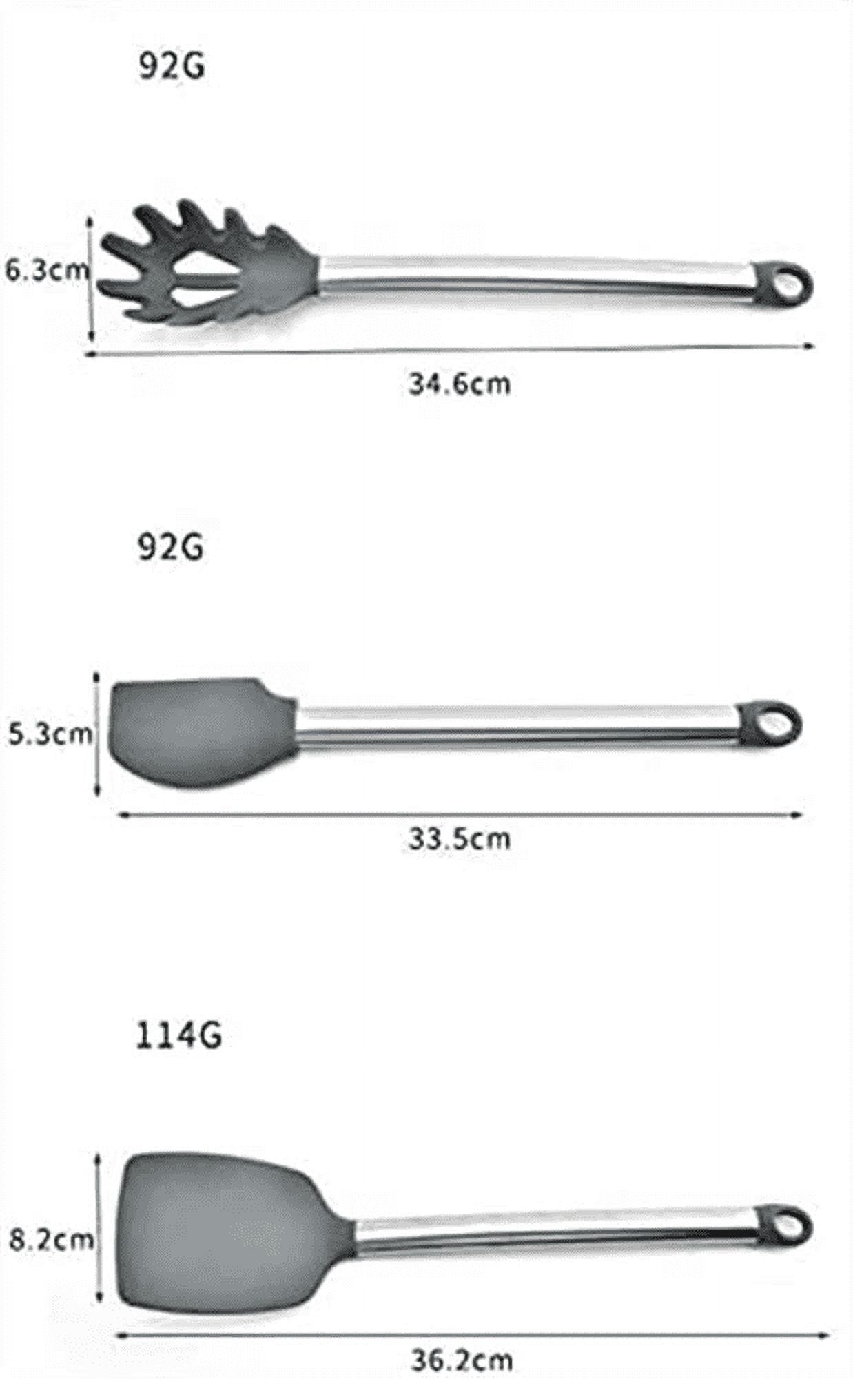 Silicone Kitchen Cooking Utensil Set, 11 Pieces Stainless Steel Silicone Kitchen Utensils Set, BPA Free Non-Toxic Sil... - Image 2