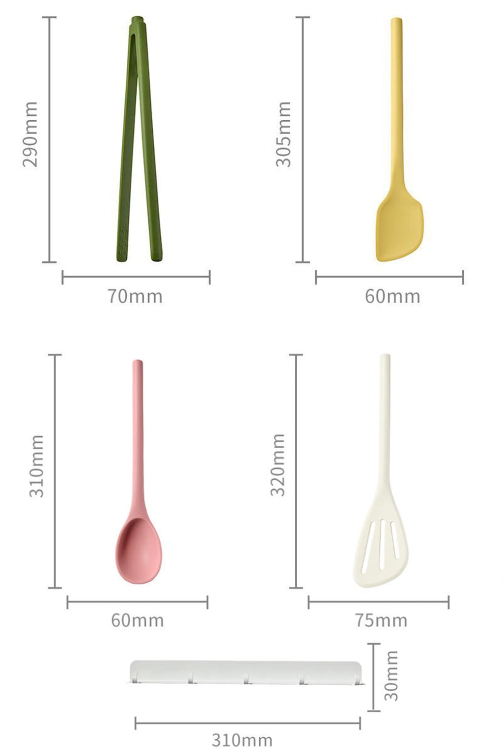 5-Pack Non-Stick Magnetic Silicone Cooking Tools for Kitchen Use Cooking Utensils - Image 2