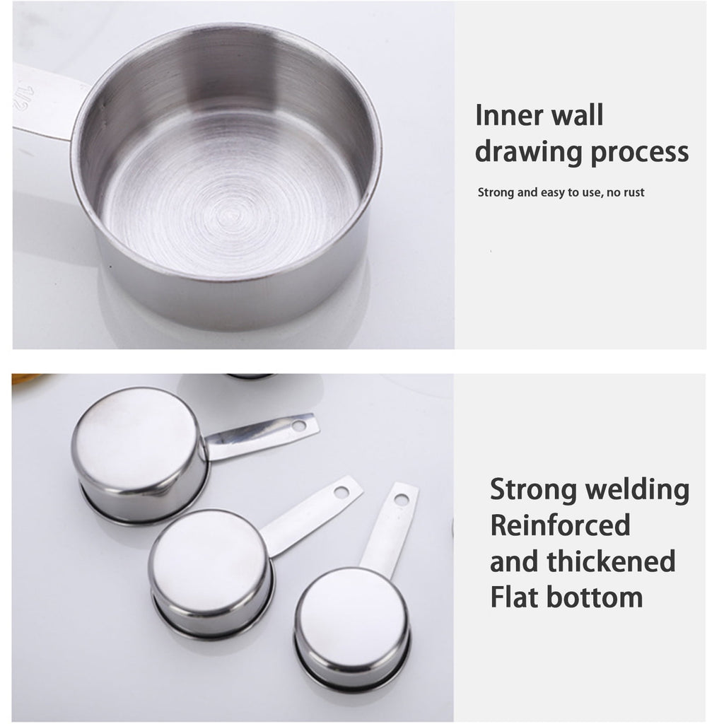 5 Pieces Stainless Steel Measuring Cup Set Kitchen Cooking Tool Cooking - Image 6