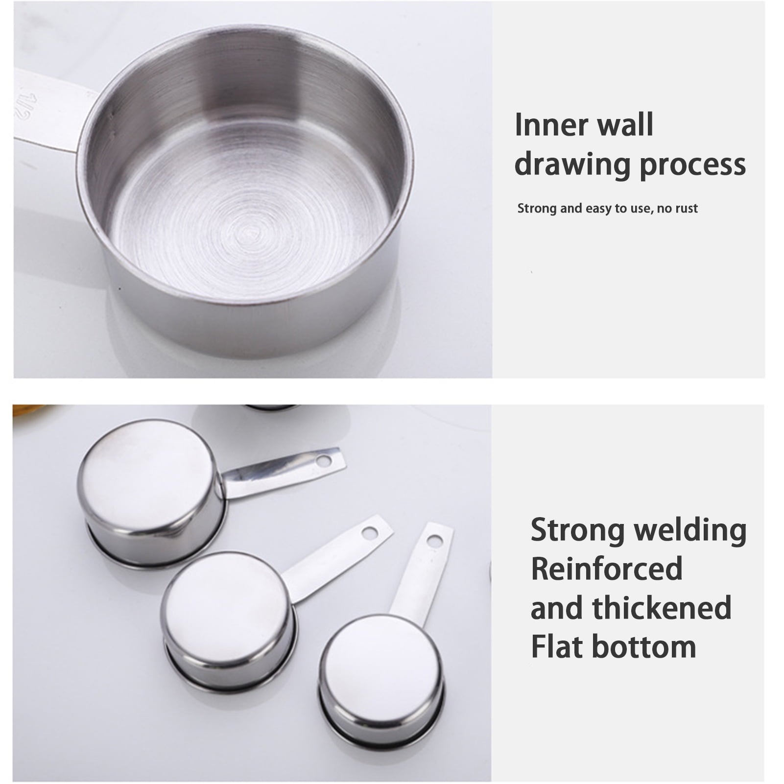 5 Pieces Stainless Steel Measuring Cup Set Kitchen Cooking Tool Cooking - Image 6