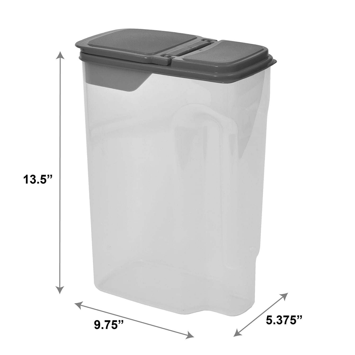 Clear Plastic Cereal Dispenser with Lid, 32 Cup Airtight Cereal Storage Container for Pantry Organization and Dry Foo... - Image 3