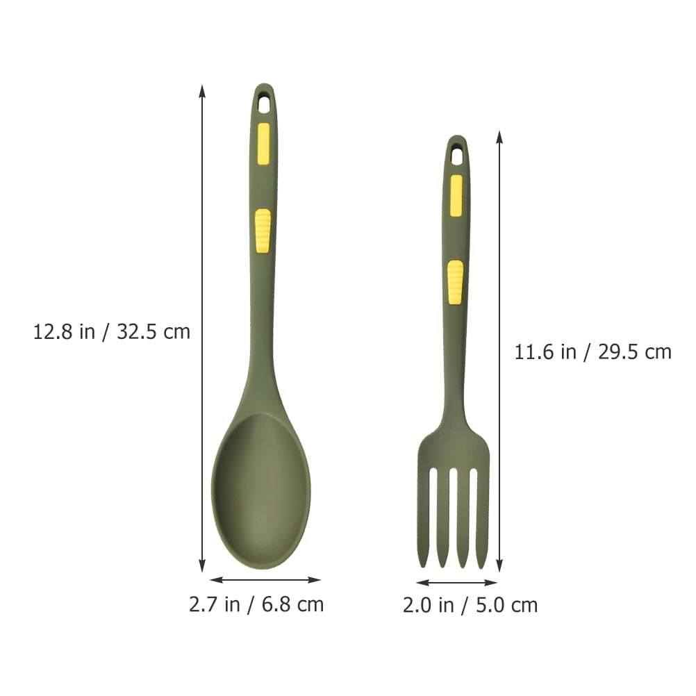 Silicone Kitchen Utensil Set in Green, 1 Set for Cooking and Family Use, and Tools - Image 2