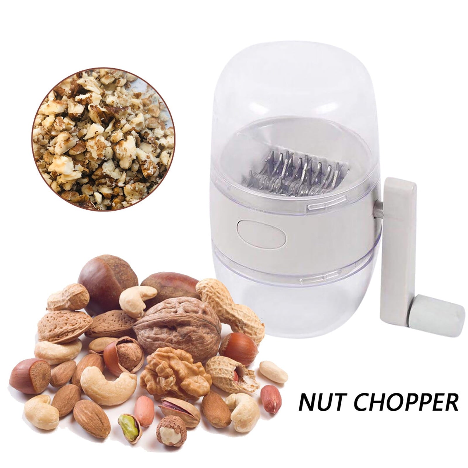 ZZkhGO Hand Crank Nut Grinder, Garlic Walnut Almond Chopper, Kitchen Tool for Chopping Crushing Grinding Food Prep - Image 3