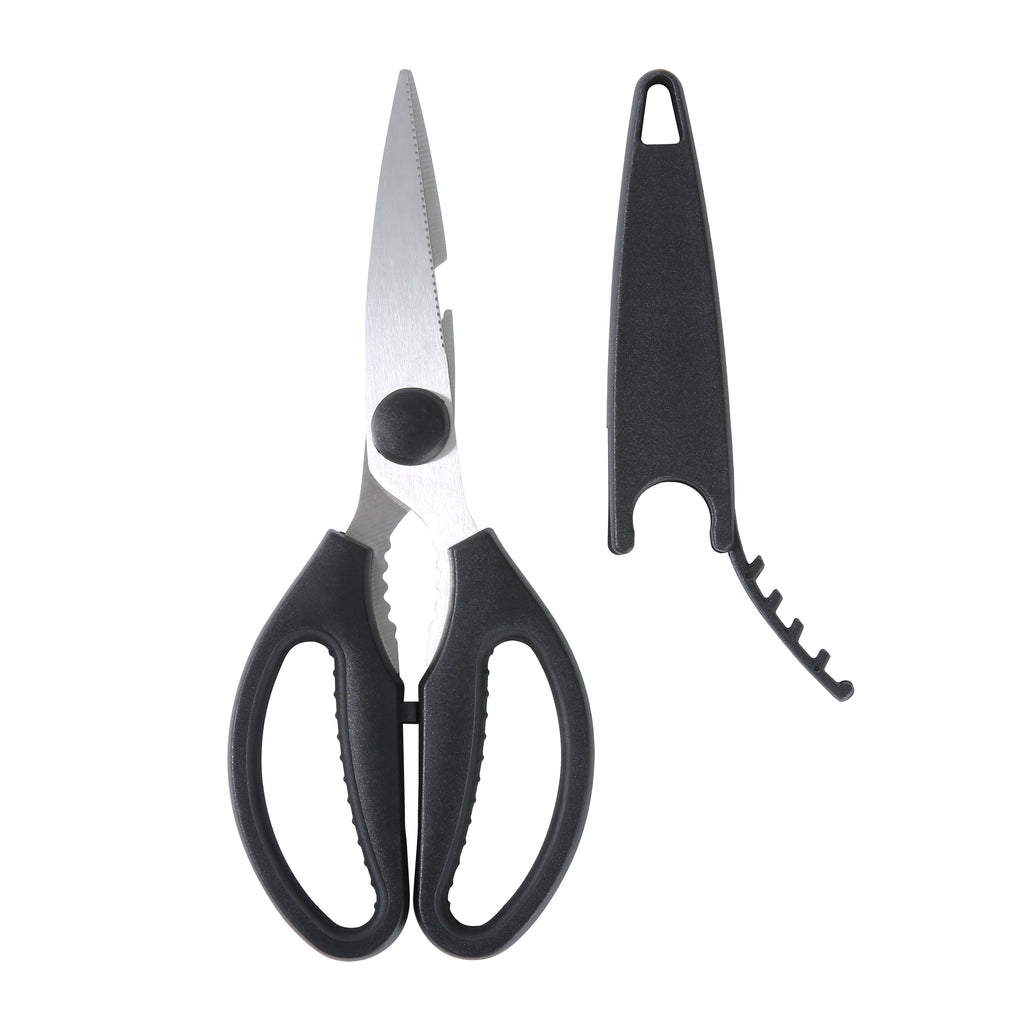 Black Handle Stainless Steel Multi-Purpose 8.6in Kitchen Shears - Image 2