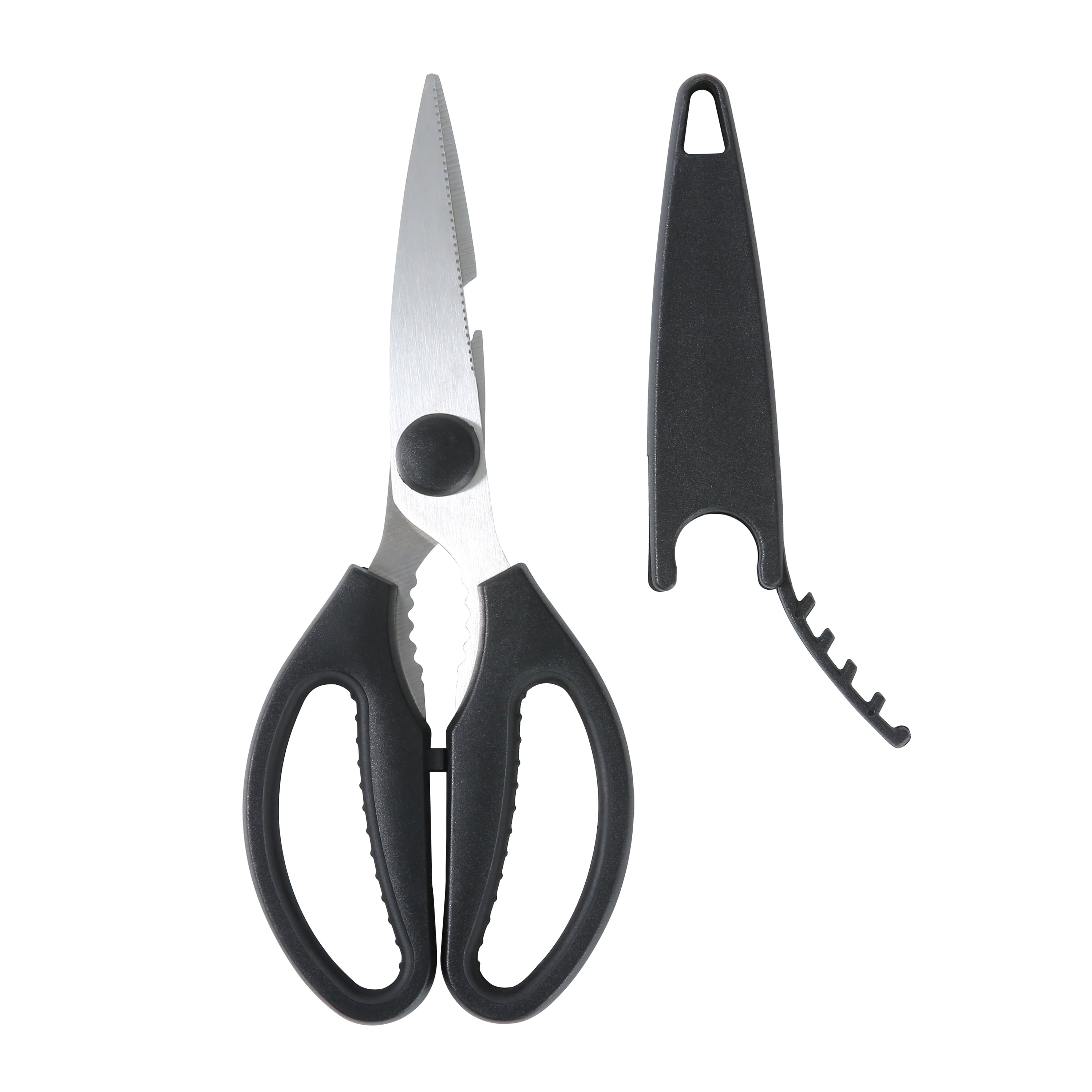 Black Handle Stainless Steel Multi-Purpose 8.6in Kitchen Shears - Image 2
