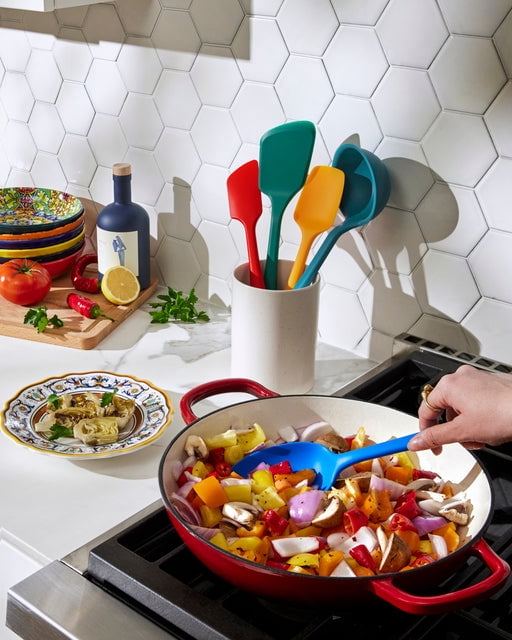 GIR Get It Right 5 Piece Ultimate Silicone Cooking Utensils Set 425F Heat Resistant Nonstick Ladle, Silicone Spatula, Flip, Spoon & Spoonula - Image 3