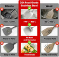 6 Pcs Cooking Utensils Set Stainless Steel Kitchen Tools
