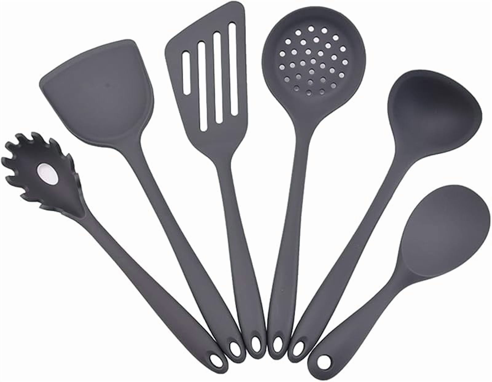 6 Pcs Silicone Kitchen Utensils Set, Silicone Cooking Utensils, Heat Resistant Kitchen Cooking Utensils Set,High Heat Resistant to 480°F, Hy