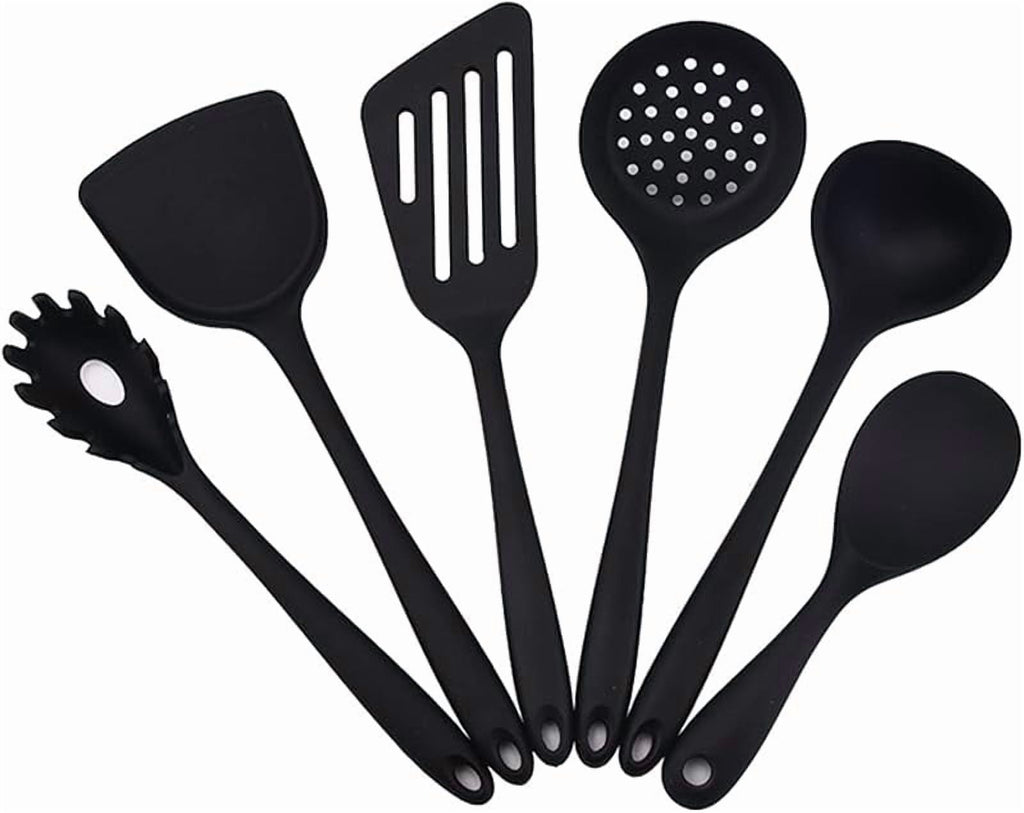 6 Pcs Silicone Kitchen Utensils Set, Silicone Cooking Utensils, Heat Resistant Kitchen Cooking Utensils Set,High Heat Resistant to 480°F, Hy