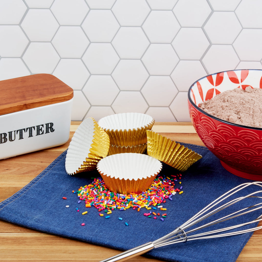 (4 pack) Great Value Cupcake Liners, Gold, 48 Count - Image 3