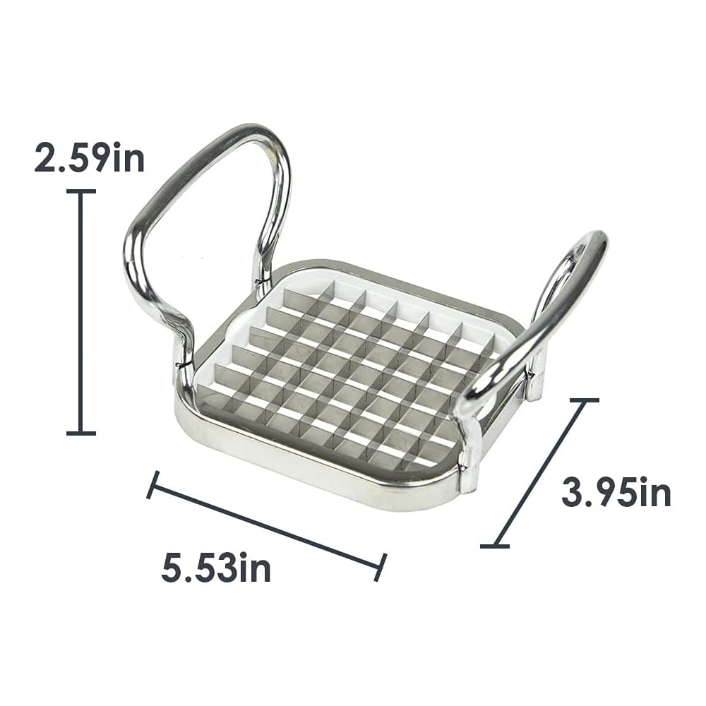 Home Basics French Fry Cutter Stainless Steel, Silver - Image 3