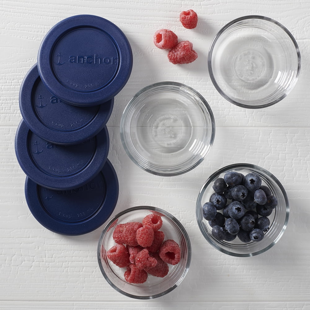 Glass Food Storage Containers with Lids, 1 Cup Round, Set of 4 - Image 4