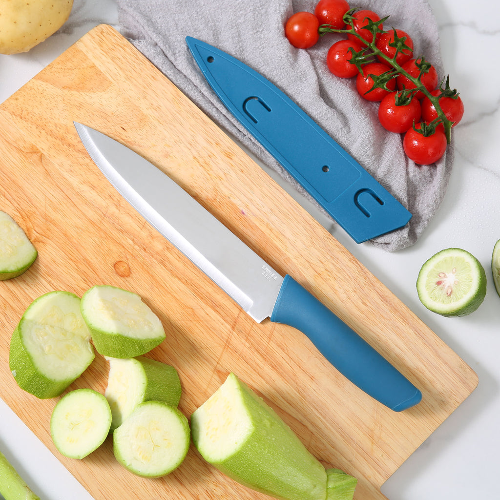 3 Piece Stainless Steel Color Knife Set with Ergonomic Soft Grip Handles - Image 3