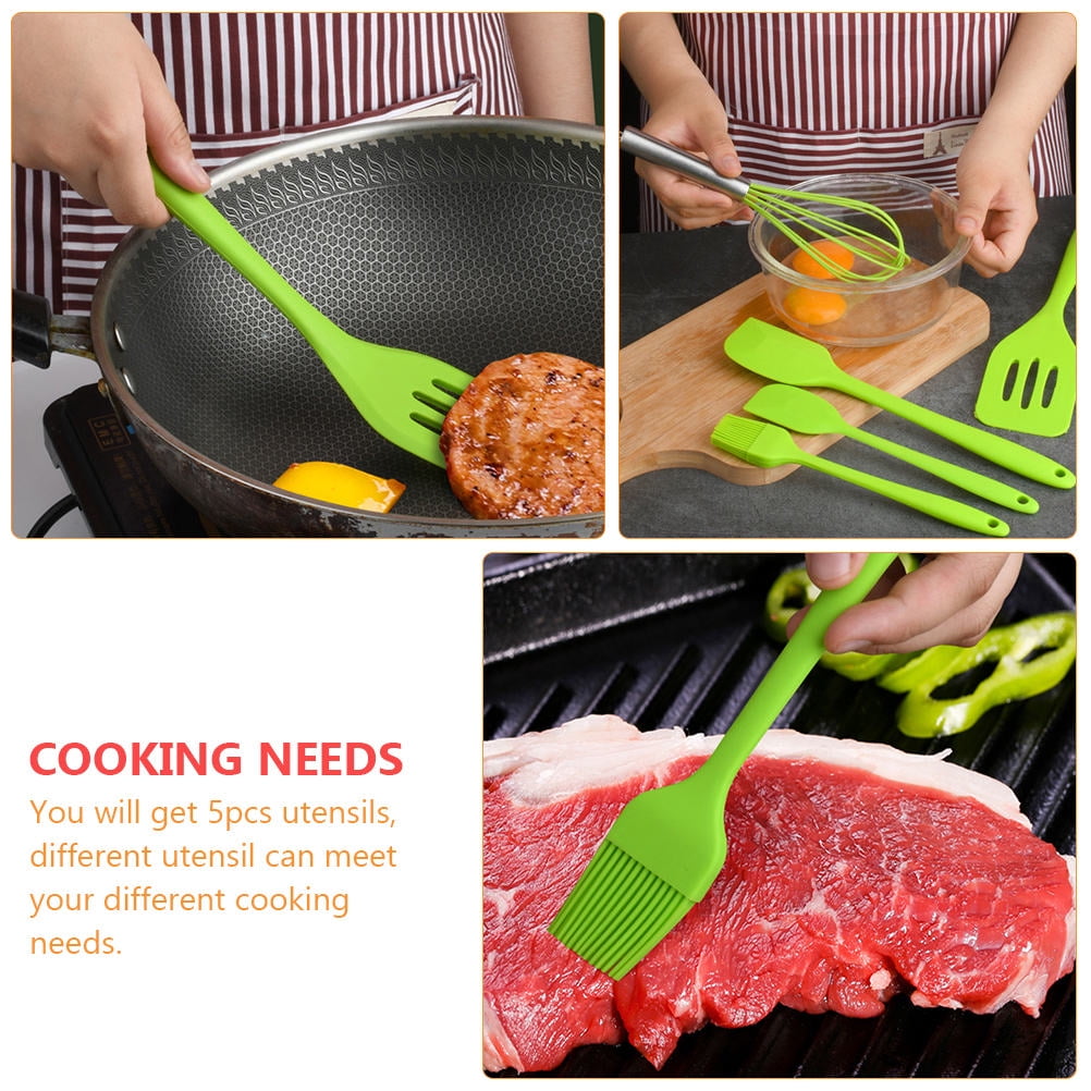 cooking utensils set Silicone Whisking Tools for Kitchenware in Hotel Use 5pcs - Image 3