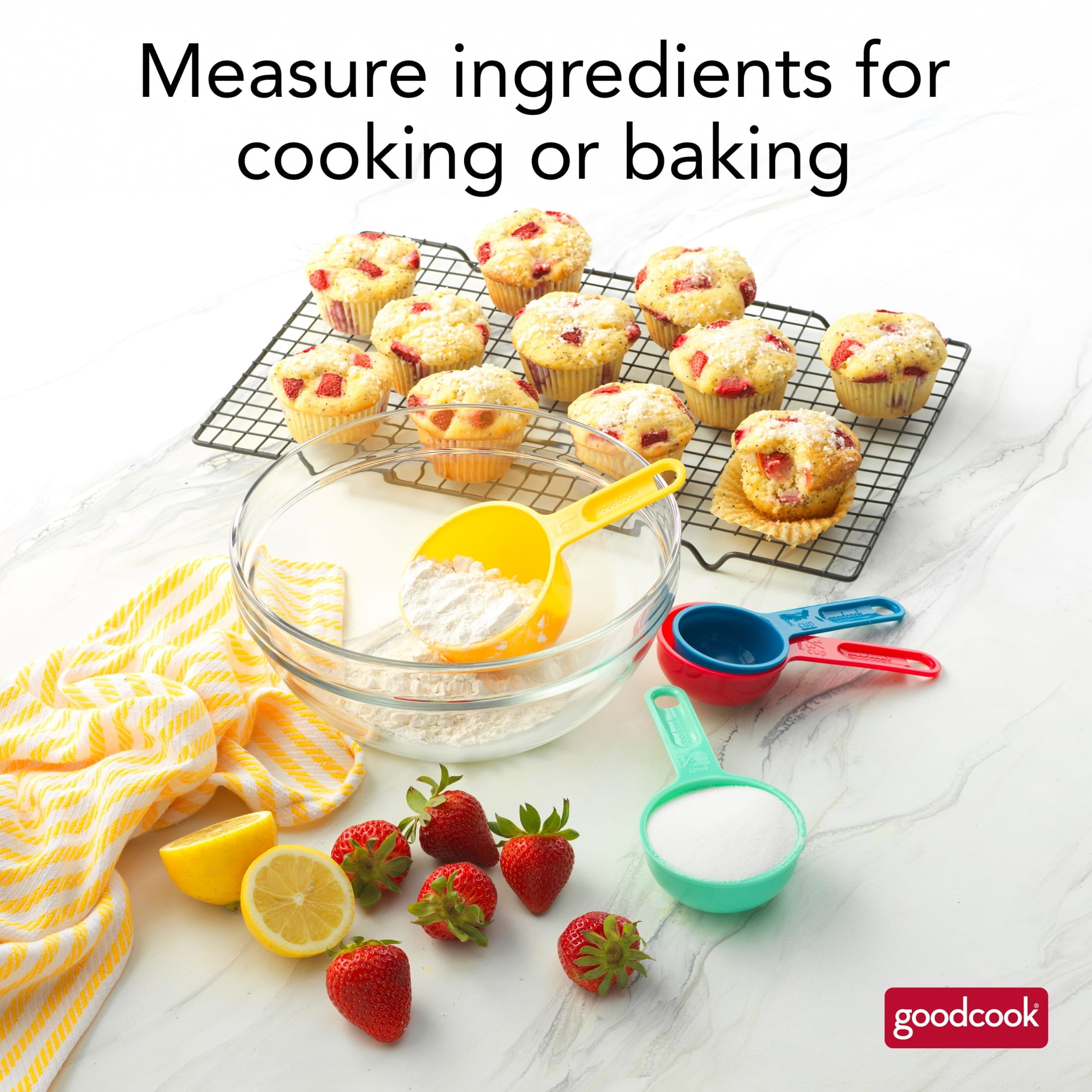 Pro 8-Piece Nesting Measuring Cups and Spoons Set with Storage Ring - Image 3