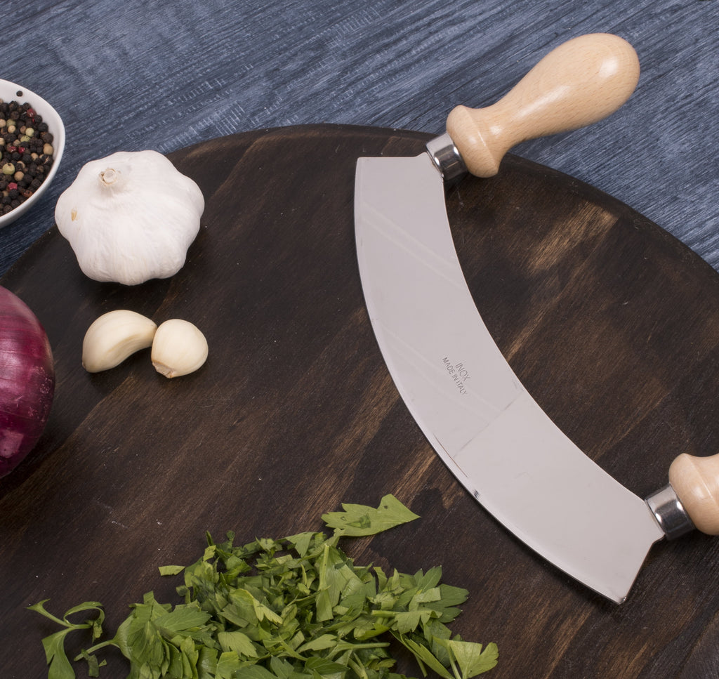 Chopper Knife, 9.5-Inch Stainless Steel Blade, For Fast Chopping, Mincing, Everyday Meal Prep, And Entertaining - Image 4