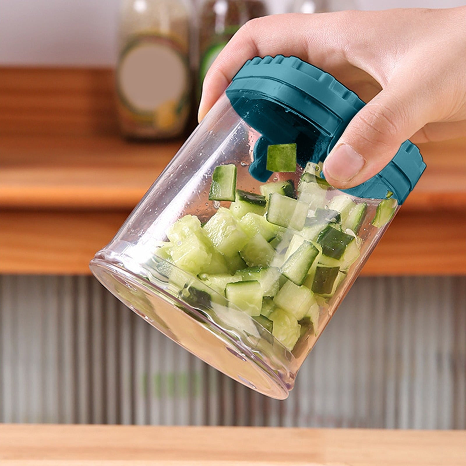 Manual Food Chopper, Efficient Kitchen Tool, Easy Slicing and Dicing, for Home Cooking Prep, Multicolor - Image 4
