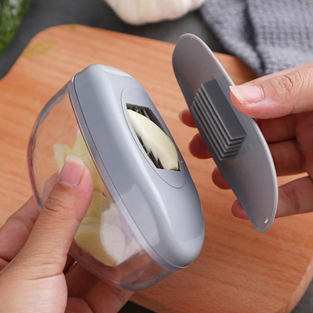 Gnmfd Manual Garlic Chopper Handheld Food Processor Garlic Cutter Mincer With Storage Bin, Kitchen Tool For Herb Spice Vegetable Prep Cookin - Image 6