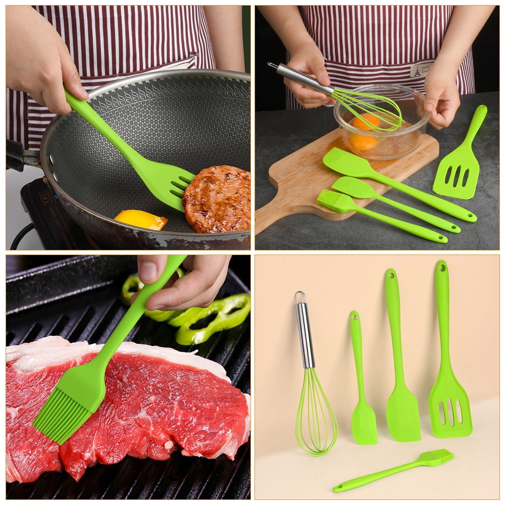 DINHEAROM Cooking Utensil Sets 5Pcs Kitchen Utensils Silicone Shovel Brush Scrapers Non Stick Coating - Image 5