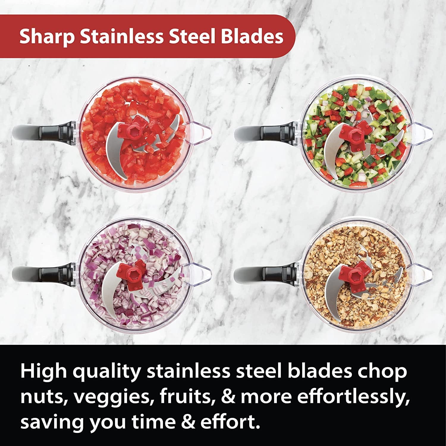 The Crank Chop Food Chopper and Processor XL, The Best Vegetable Chopper for Homemade Salsa and Dicing Ingredients Pe... - Image 5
