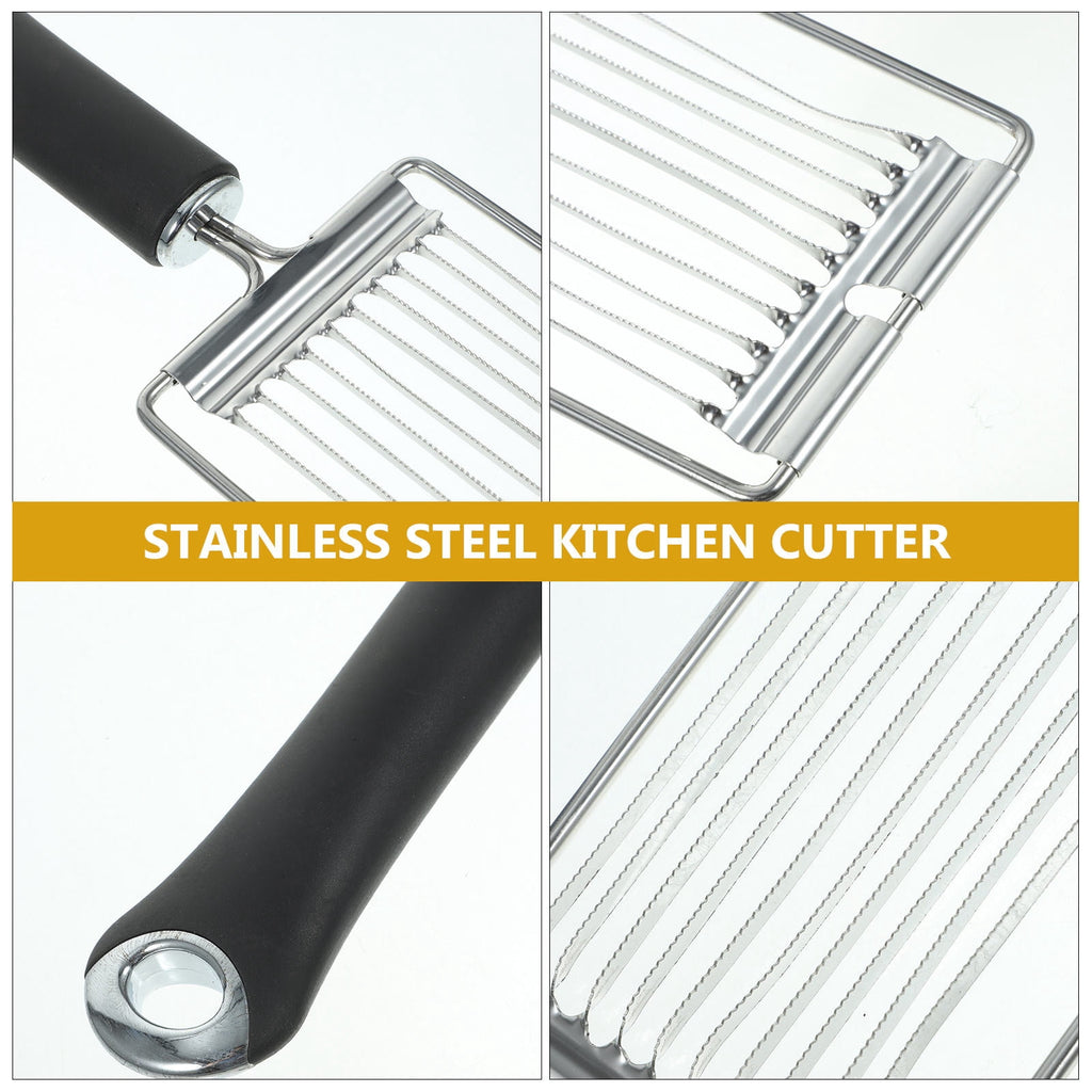 Stainless Steel Vegetable Slicer for Tomatoes, Potatoes, Carrots - Kitchen Cutter and Food Prep Tool - Image 3