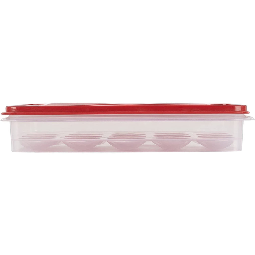 Egg Keeper Food Storage Container, Clear/Red, 1 Count - Image 2