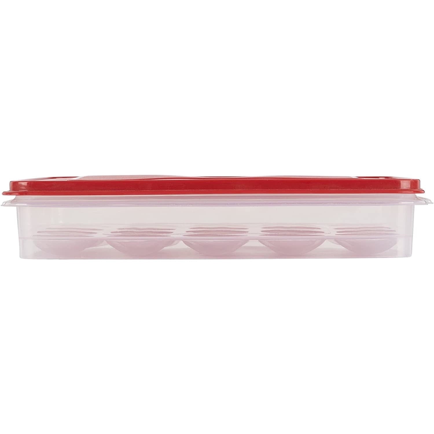 Egg Keeper Food Storage Container, Clear/Red, 1 Count - Image 2