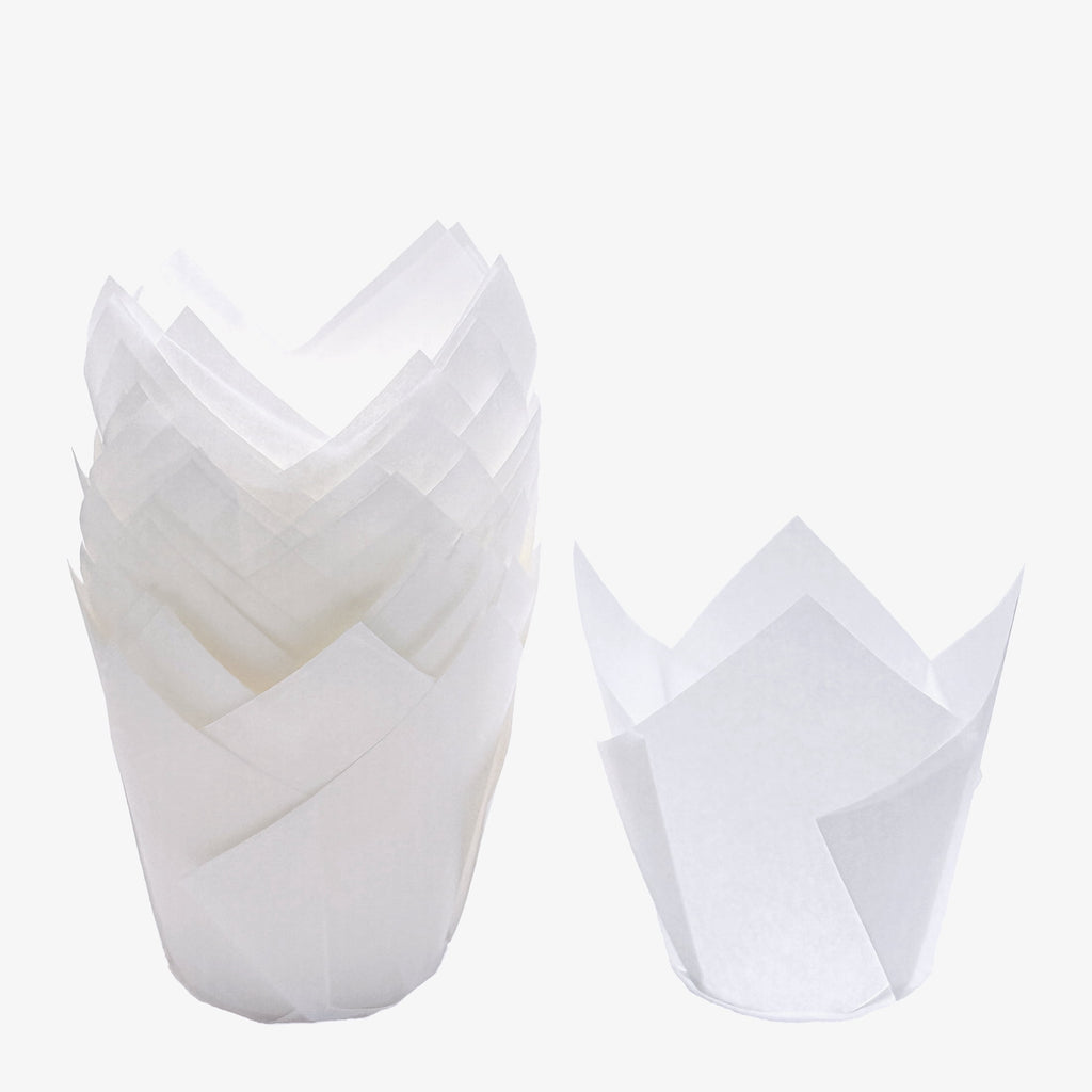 White Tulip Baking Cups, 24 Count, by Way To Celebrate - Image 2
