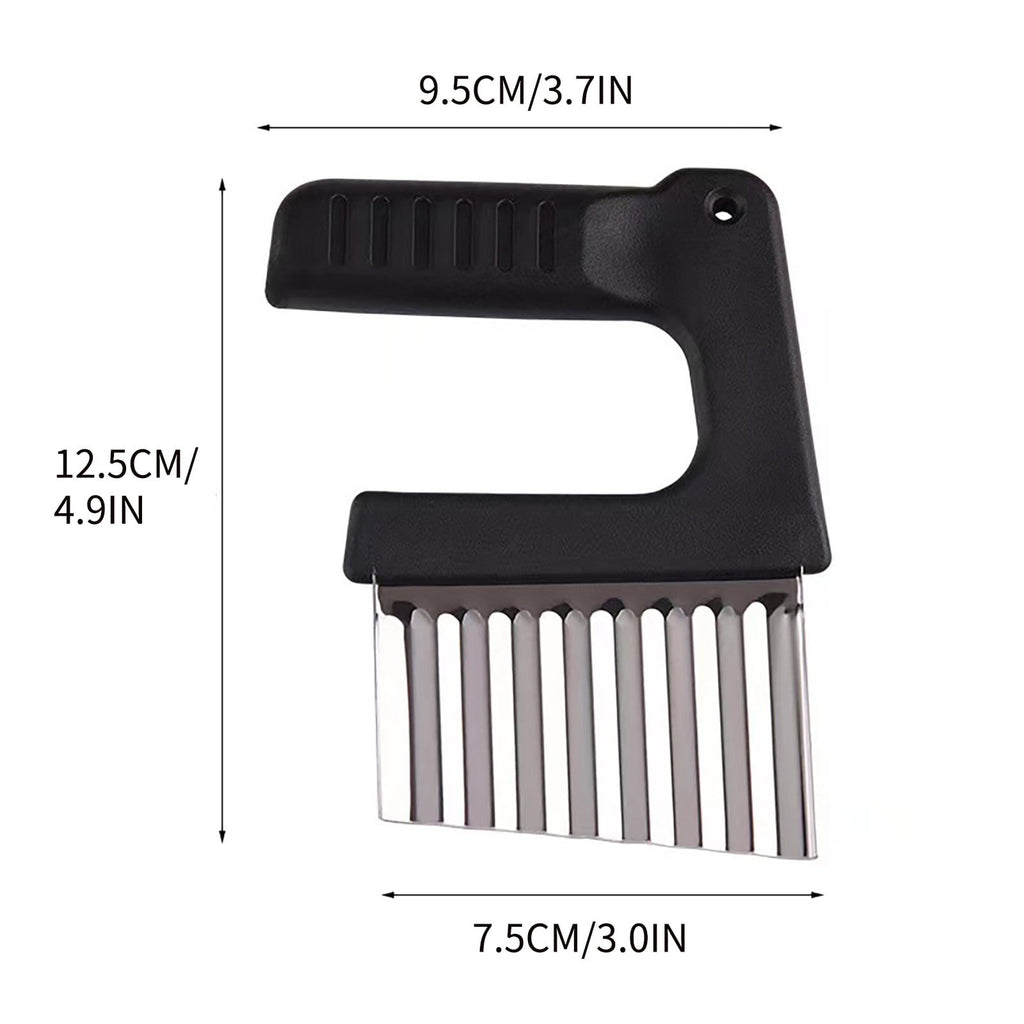 Crinkle Cutter Vegetable Slicer, Stainless Steel Blade, Ergonomic Non-slip Handle, Effortless Potato and Veggie Chopp... - Image 3