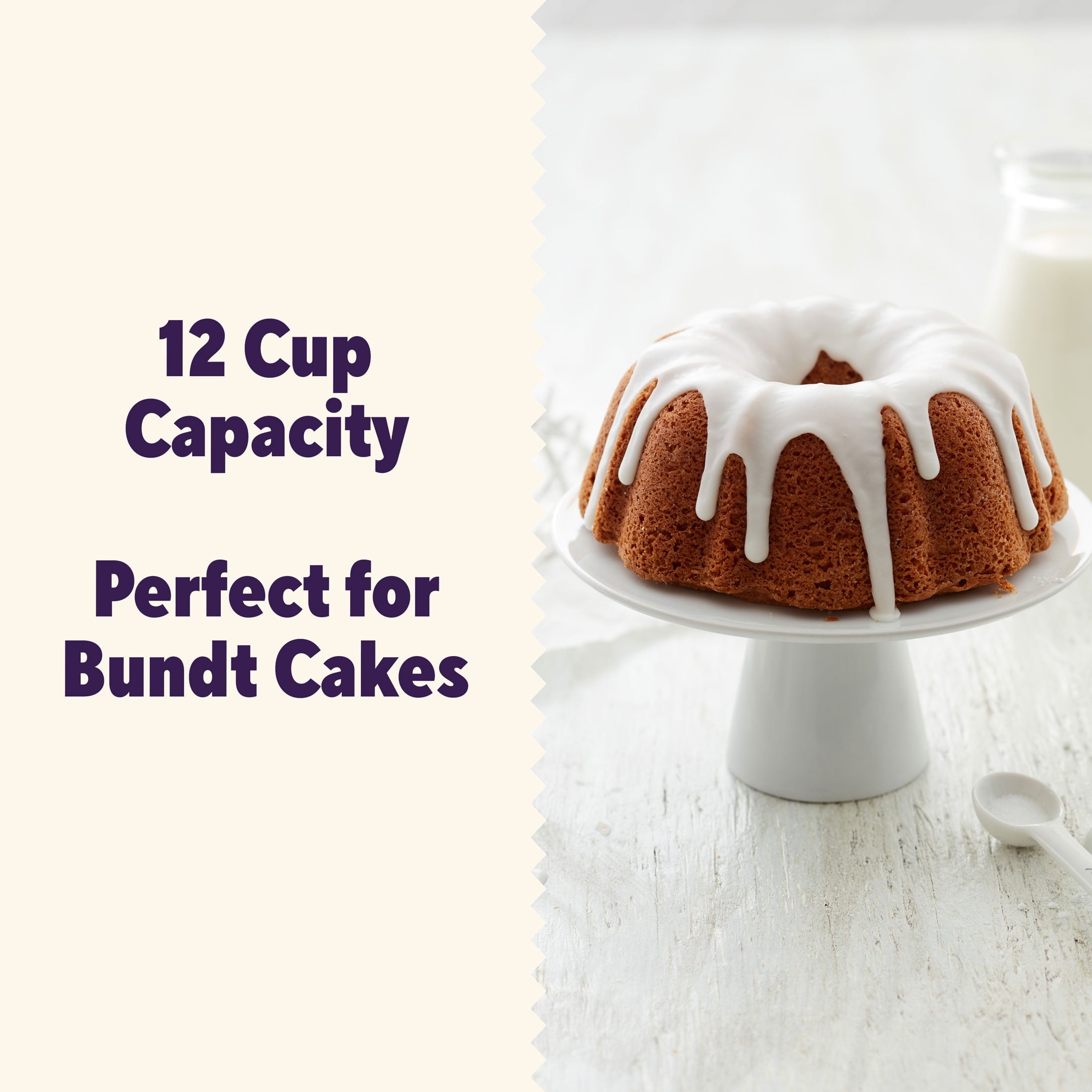 Everyday Non-Stick Bundt Cake Pan 9.51" Fluted Tube Baking Pan, Packaging May Vary - Image 4