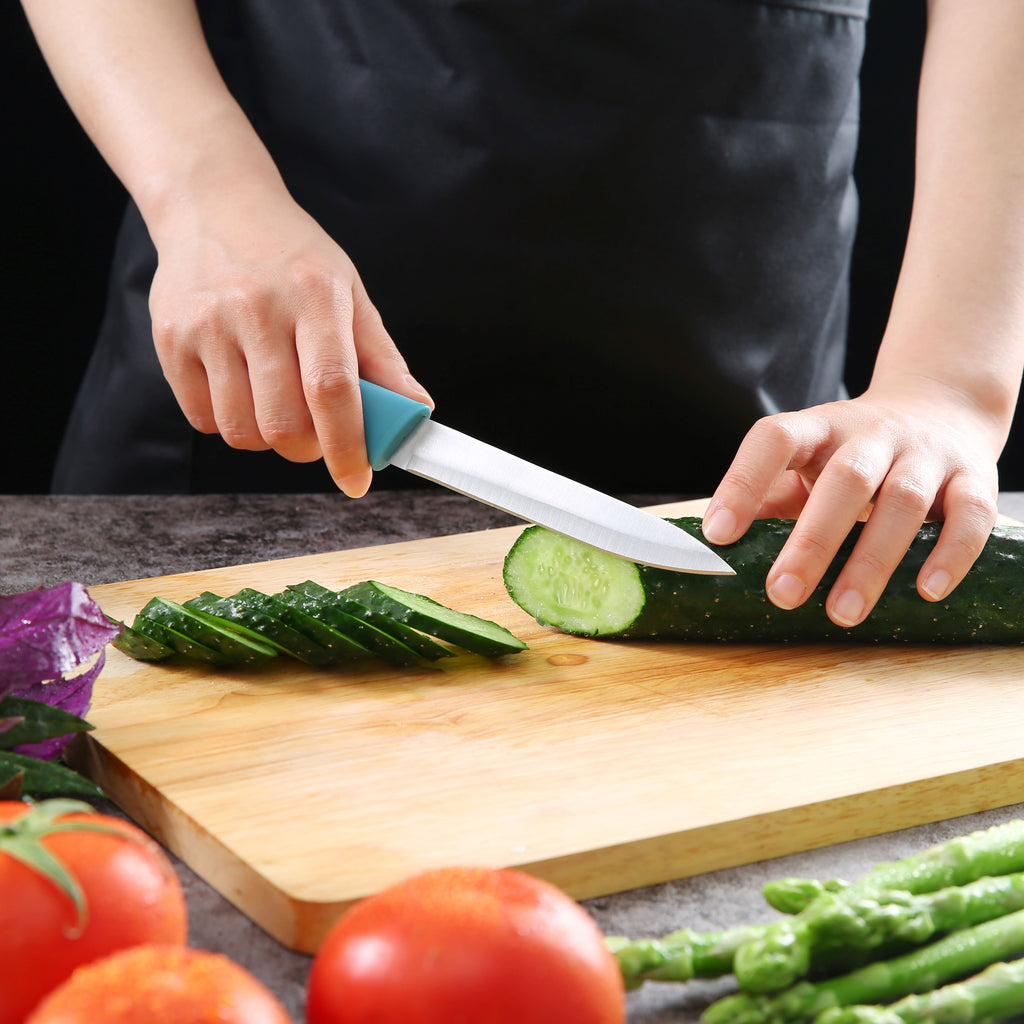 3 Piece Stainless Steel Color Knife Set with Ergonomic Soft Grip Handles - Image 6