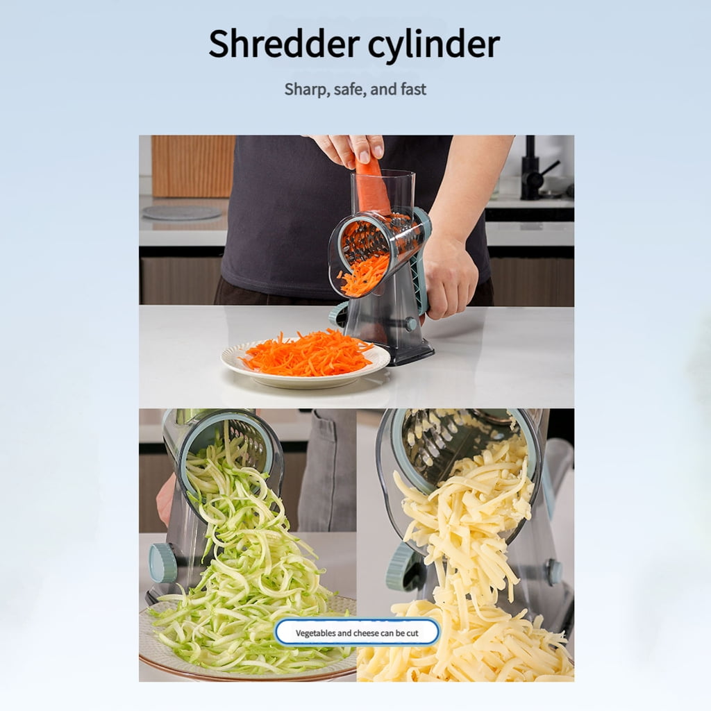 Manual Rotary Food Processors Multipurpose Slicers Dicer Grater Durable Plastic Kitchen Tool For Quick Meal Preps - Image 5