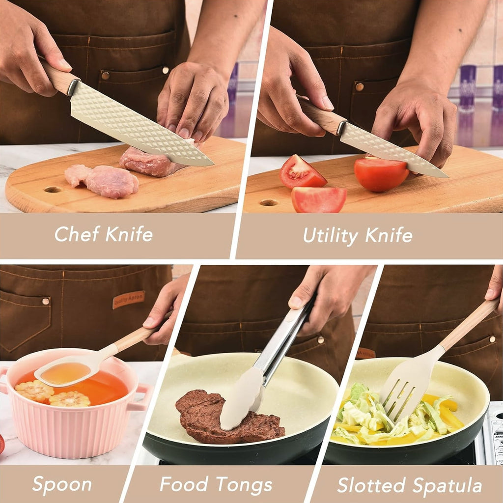 In-Drawer Kitchen Utensils Set, 7 Piece Cooking Utensils Set with Drawer Organizer Set of 2, Tray Drawer Dividers Kitchen Drawer Organizers - Image 3