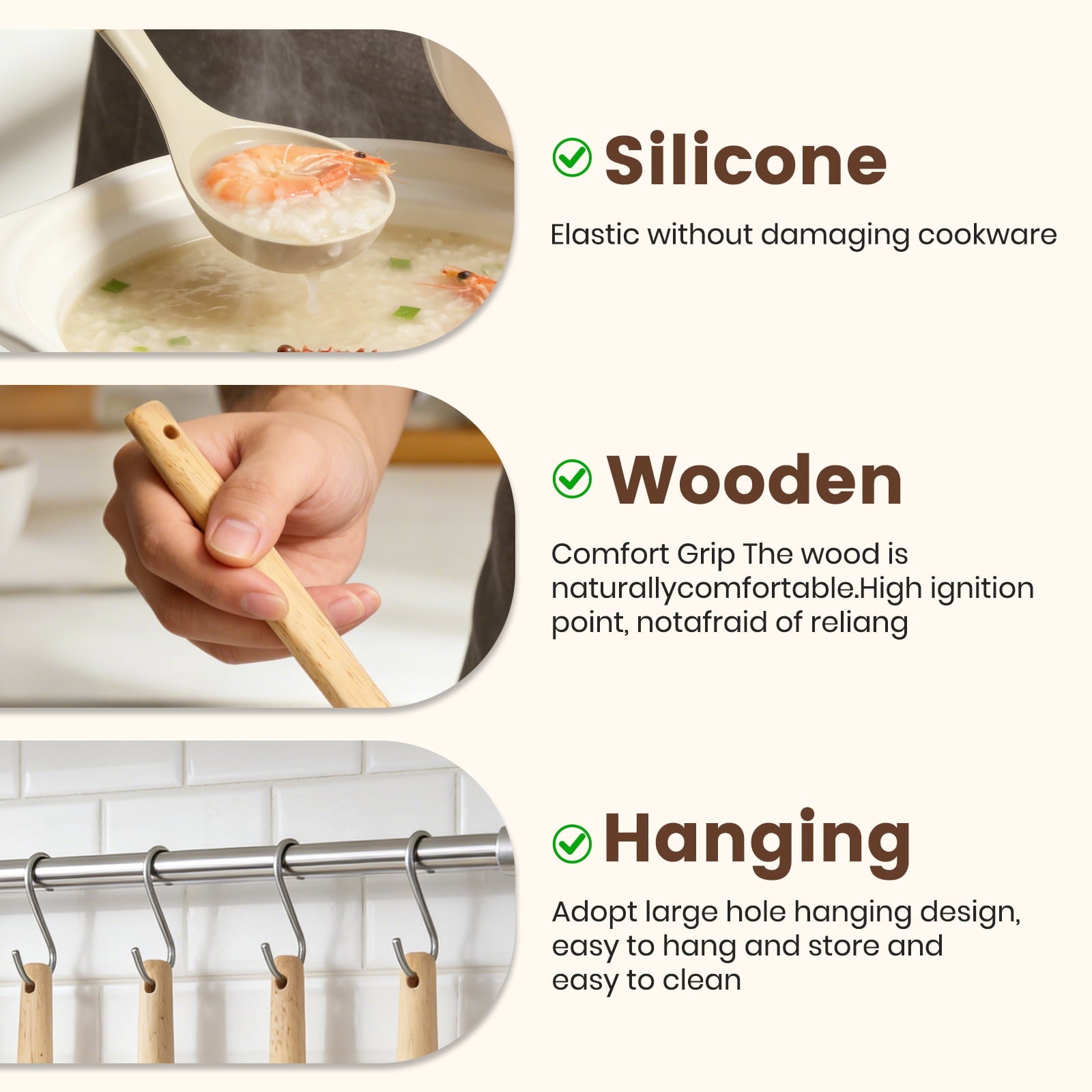 Silicone Cooking Utensils Set with Holder, 44 PCS Kitchen Utensils Set, Silicone Kitchen Gadgets Spatulas Set for Non... - Image 5