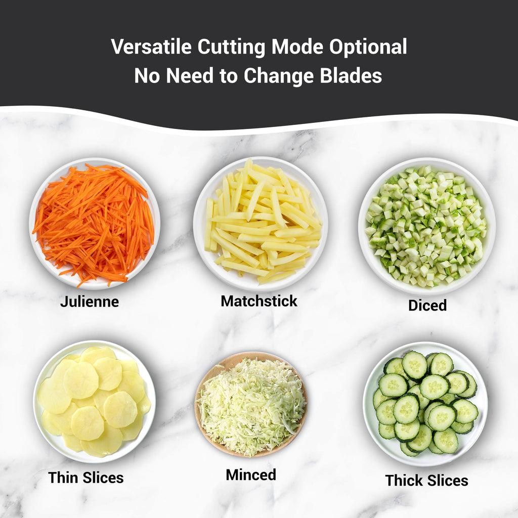 ONCE FOR ALL Vegetable Mandoline Slicer Chopper, Kitchen Adjustable Safe Onion Potato Food Chopper, Perfect for Slicing, Chopping, Shredding - Image 4