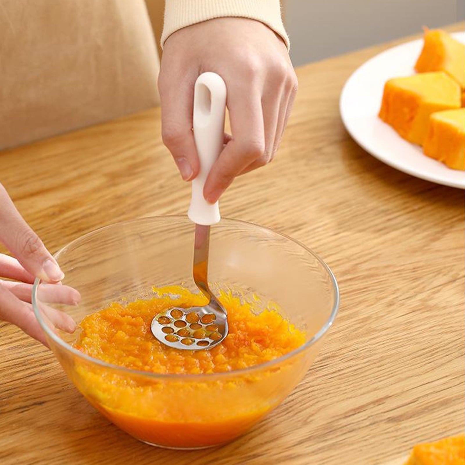 Stainless Steel Potato Ricer Masher, Manual Press Food Crusher, Non-Stick Dishwasher Safe, Easy Meal Prep, Home Kitch... - Image 4
