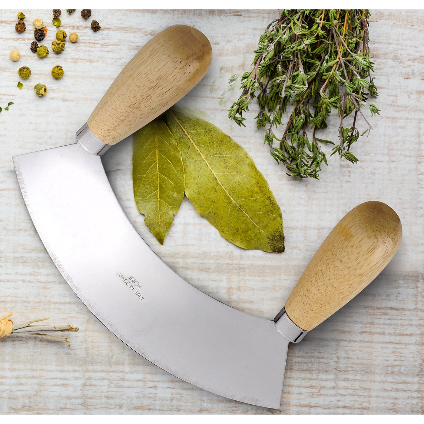 Chopper Knife, 9.5-Inch Stainless Steel Blade, For Fast Chopping, Mincing, Everyday Meal Prep, And Entertaining - Image 2