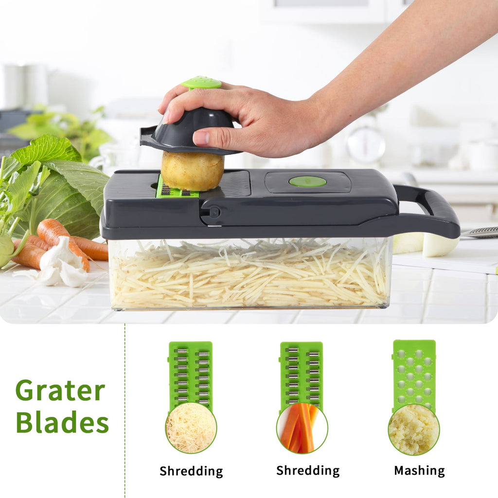 Vegetable Chopper, Pro Onion Chopper, Multifunctional 14 in 1 Food Chopper, Kitchen Vegetable Slicer Dicer Cutter,Veg... - Image 3