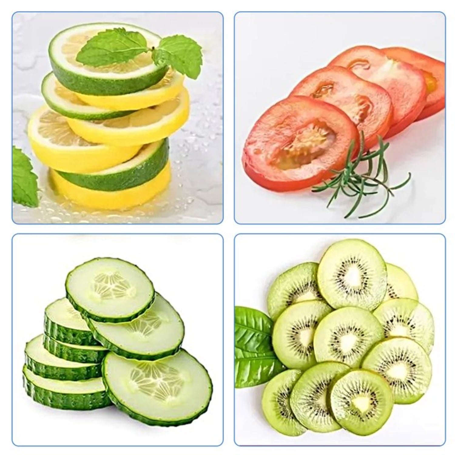 ONCE FOR ALL Mandoline Food Slicer, Adjustable Slices 0.1-8mm, Gray - Image 2