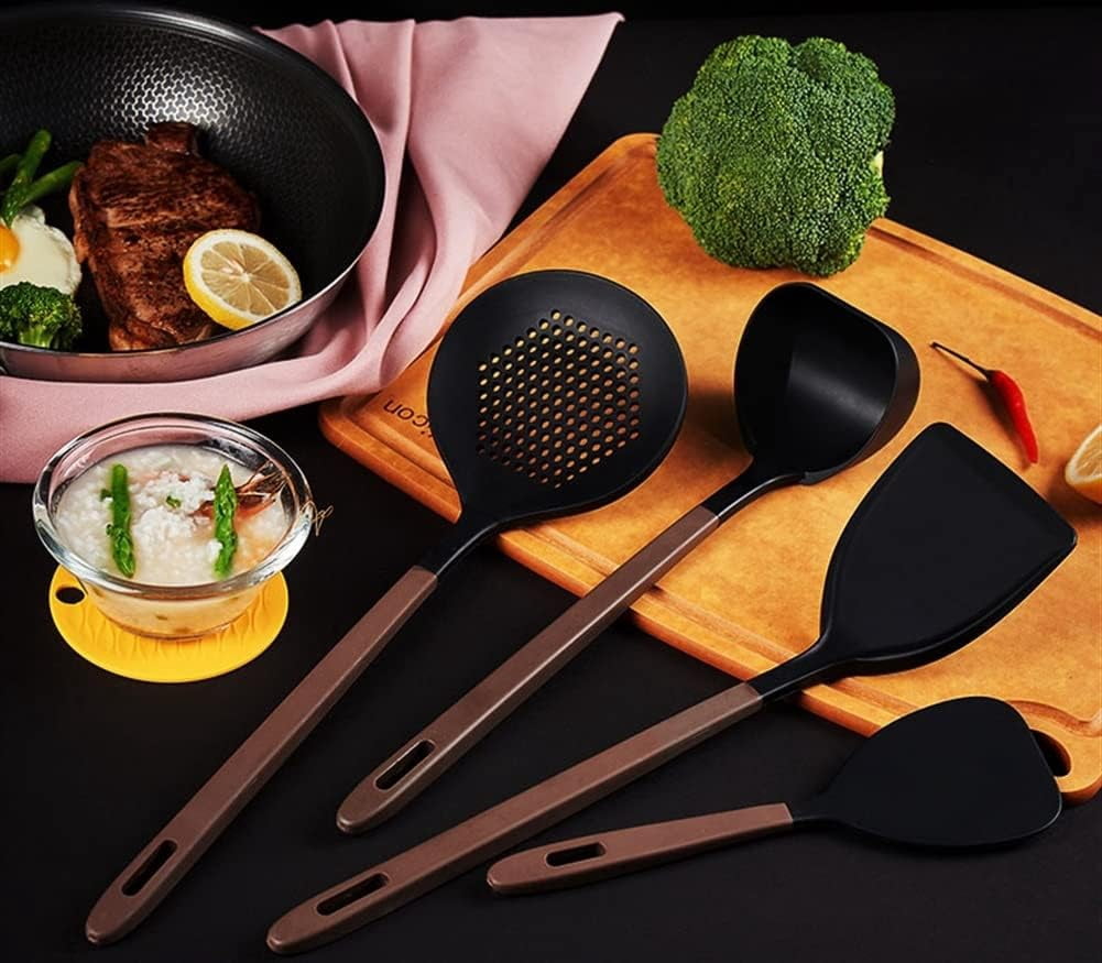 RKXQT  Silicone Cooking Utensil Set, Cooking Tools, Kitchen Utensils Set with Wooden Handles, Food-Grade Silicone Heads-Silicone Kitchen Gad - Image 5