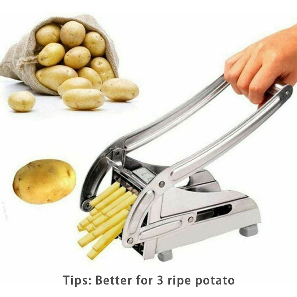Fry Cutter & Stainless Steel Potato Slicer Machine with 2 Interchangeable Blades Professional Kitchen Vegetable Cutte... - Image 6
