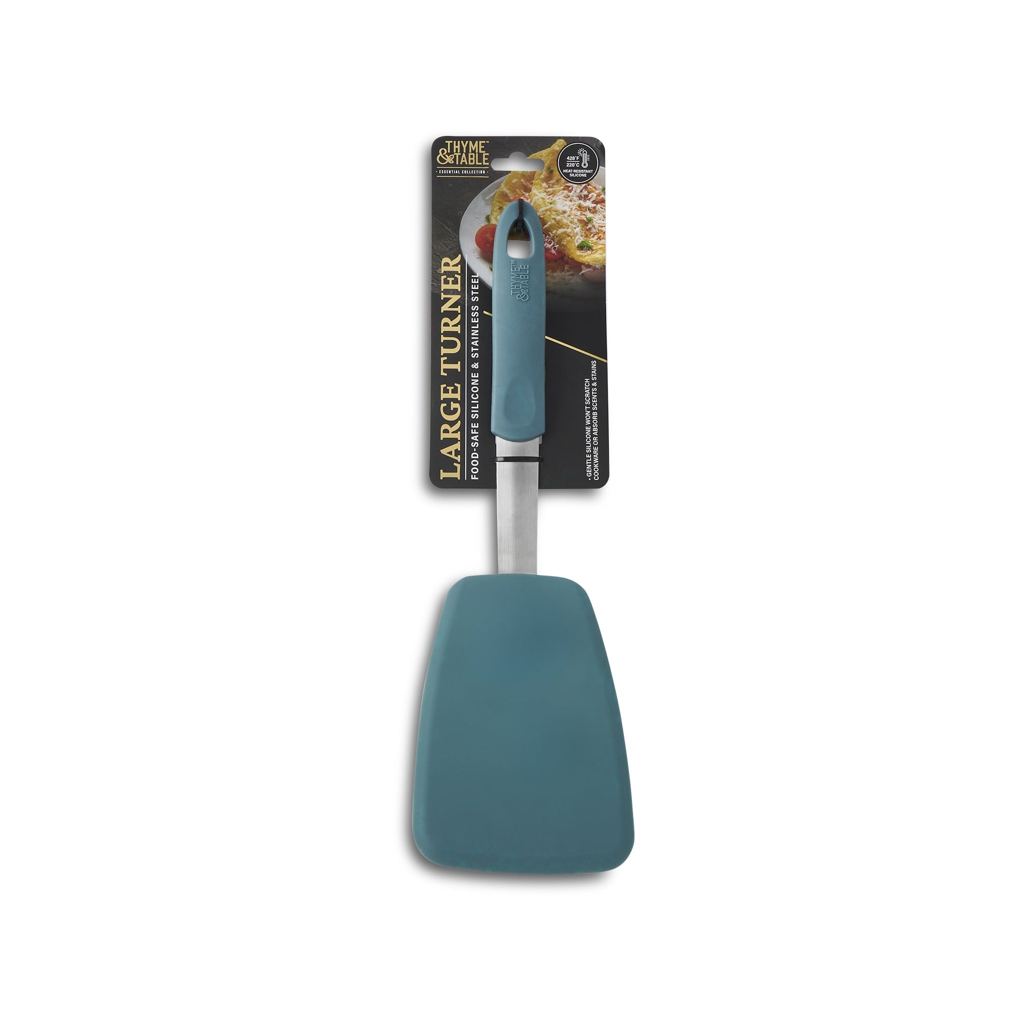 Thyme & Table Food-Safe Silicone Large Turner, Green - Image 2
