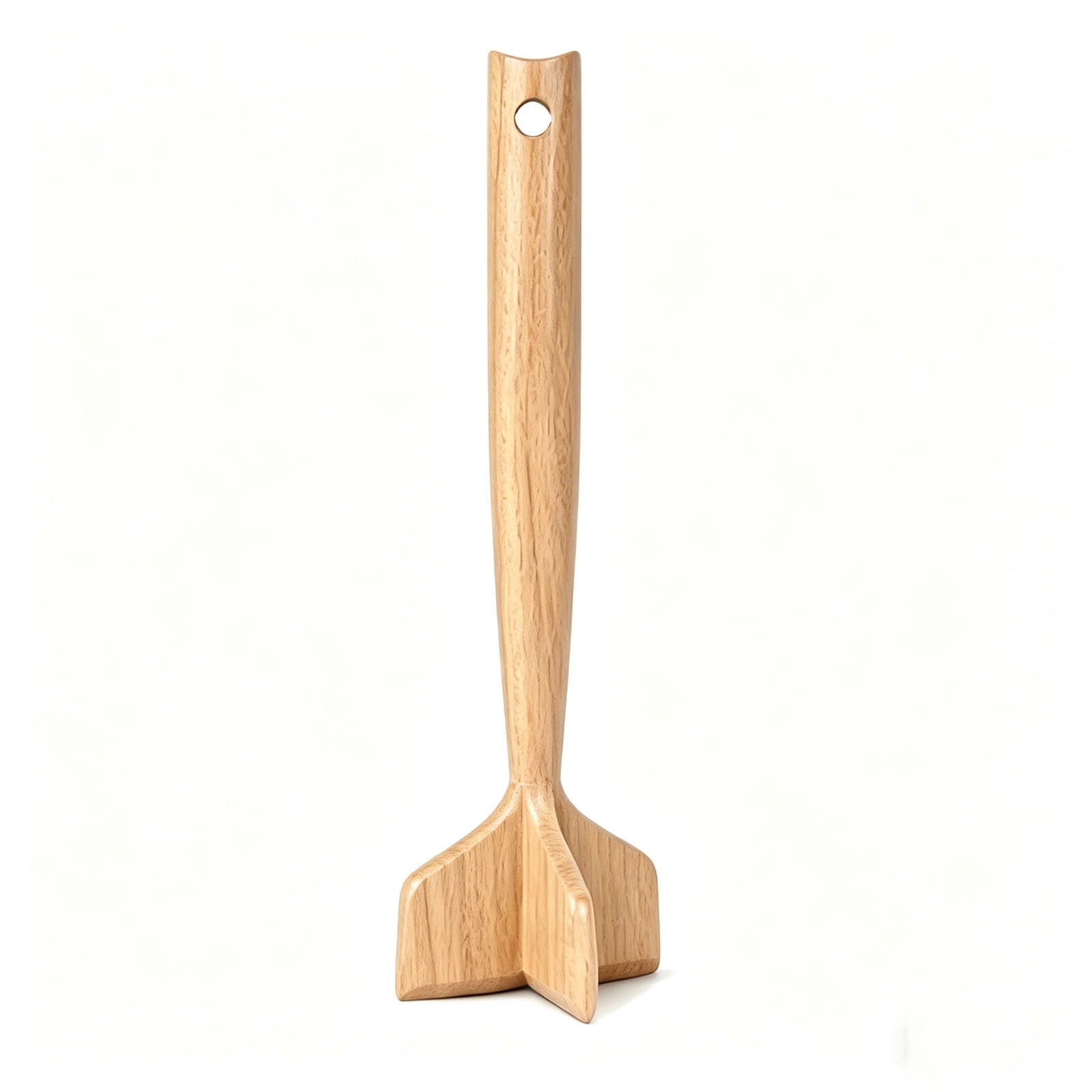 Werulen Solid Wooden Meat Chopper Masher,Multi Functional Food Processing Style,Kitchen Cooking Baking Meal Prep Use,Ground Beef Potato Mash - Image 2