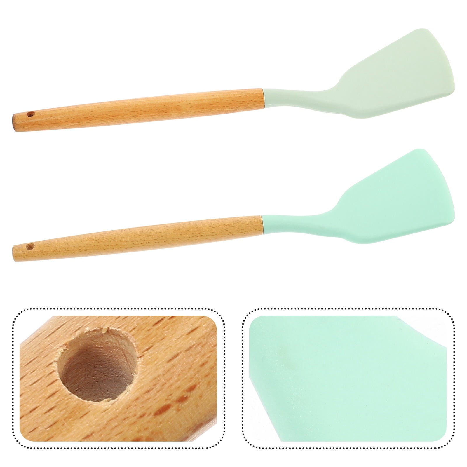 8-Piece Multi-Function Silicone Cooking Utensil Set with Wood Handles, Scratch Resistant, Kitchen Tools for Home - Image 2