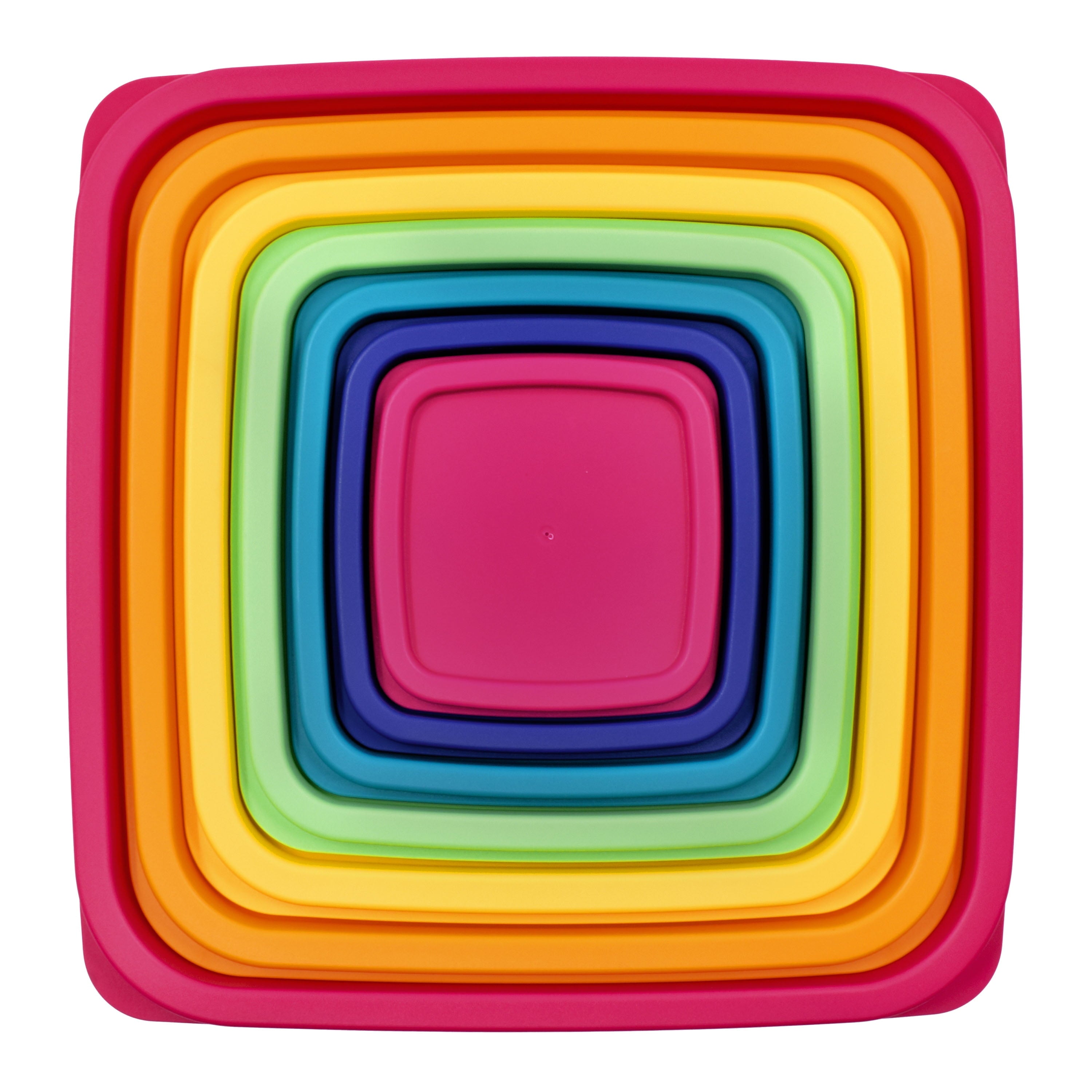 Plastic Rainbow Food Storage Set, Multi Color, 14 Count, Best Used for Leftover Storage and Reheating - Image 4
