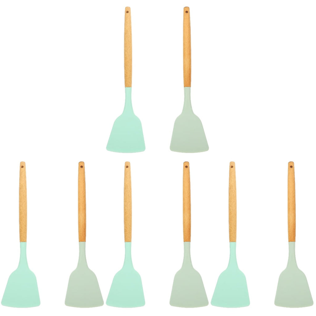 8-Piece Multi-Function Silicone Cooking Utensil Set with Wood Handles, Scratch Resistant, Kitchen Tools for Home - Image 3