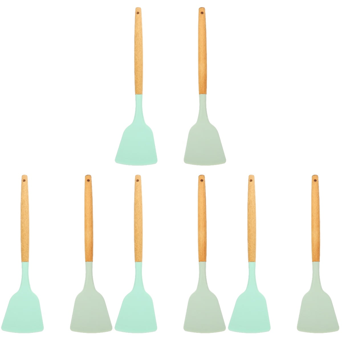 8-Piece Multi-Function Silicone Cooking Utensil Set with Wood Handles, Scratch Resistant, Kitchen Tools for Home - Image 3